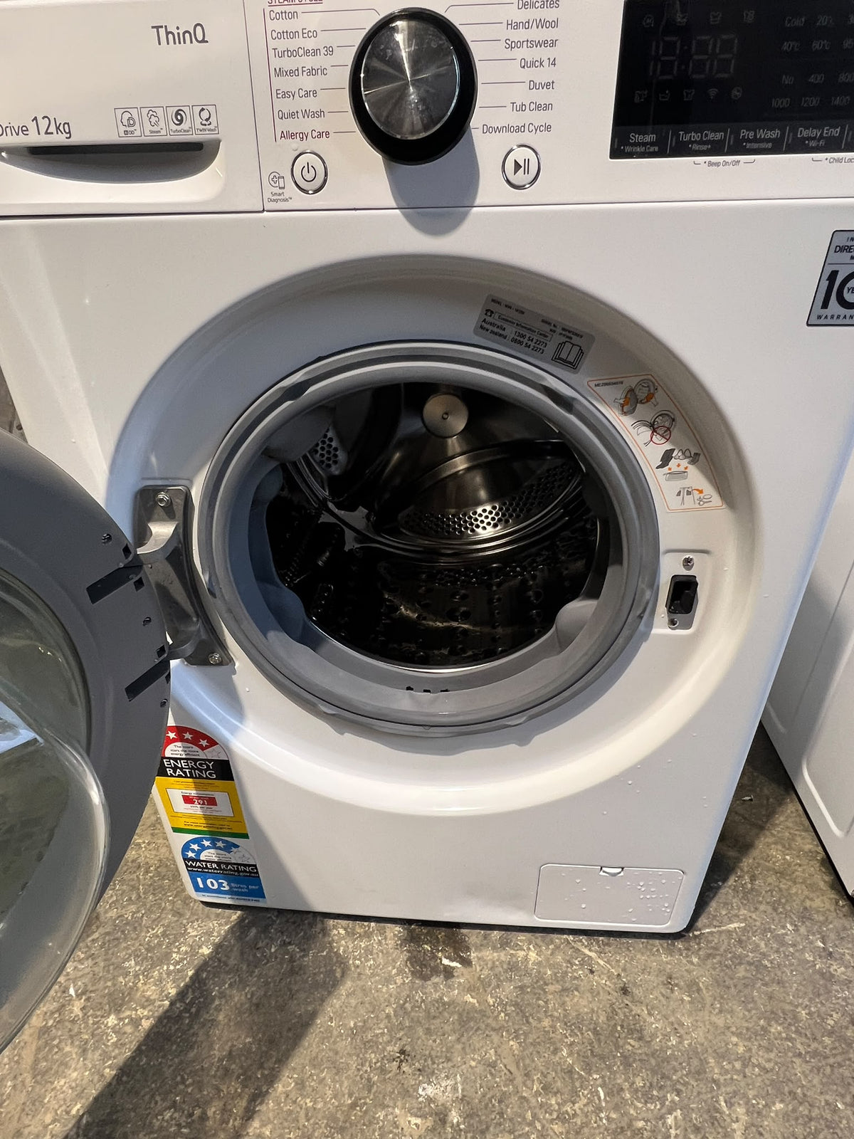 LG 12kg Series 9 Front Load Washer – Steam+