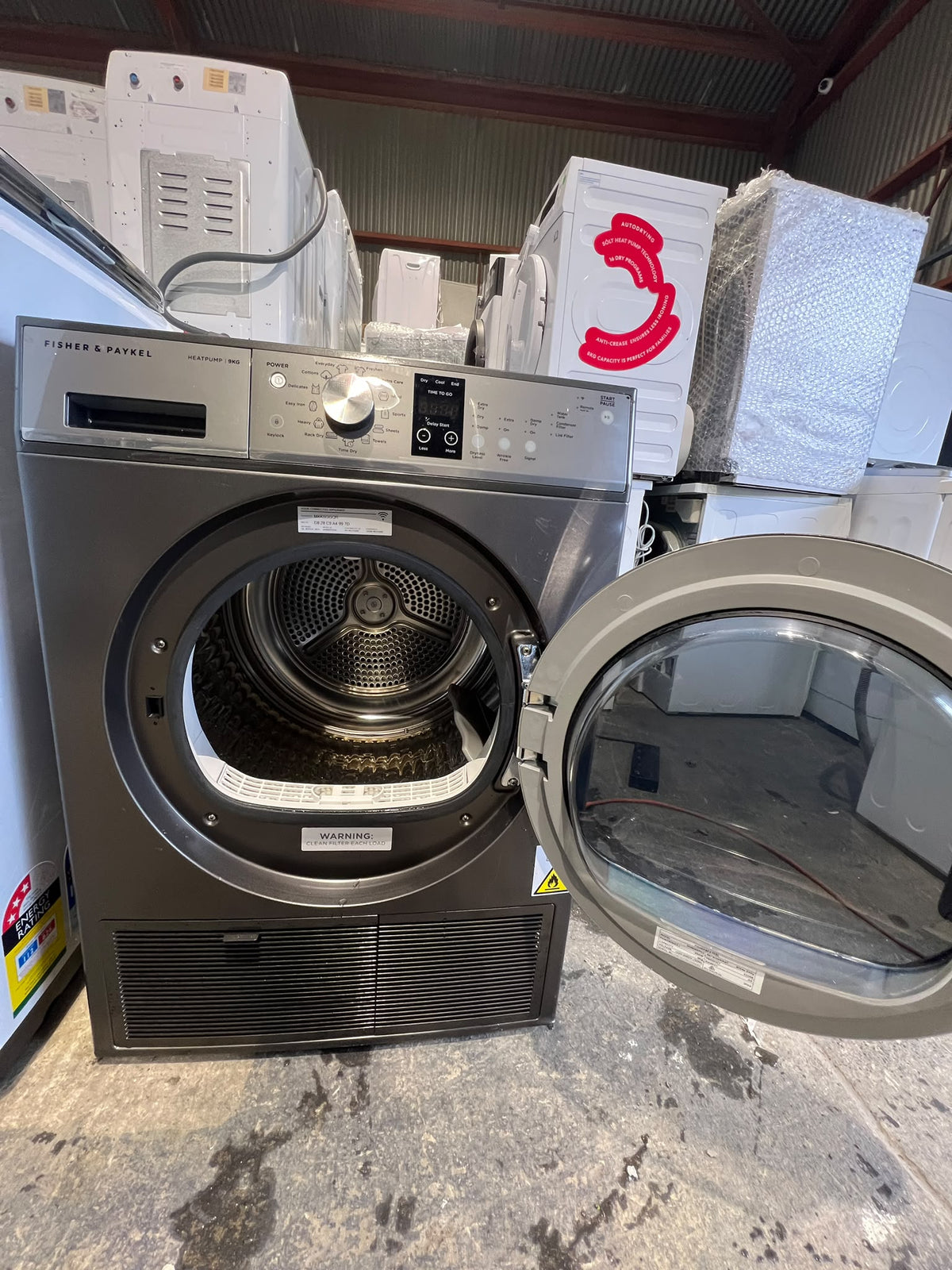 Fisher & Paykel Series 7 - 9kg Heat Pump Dryer Graphite