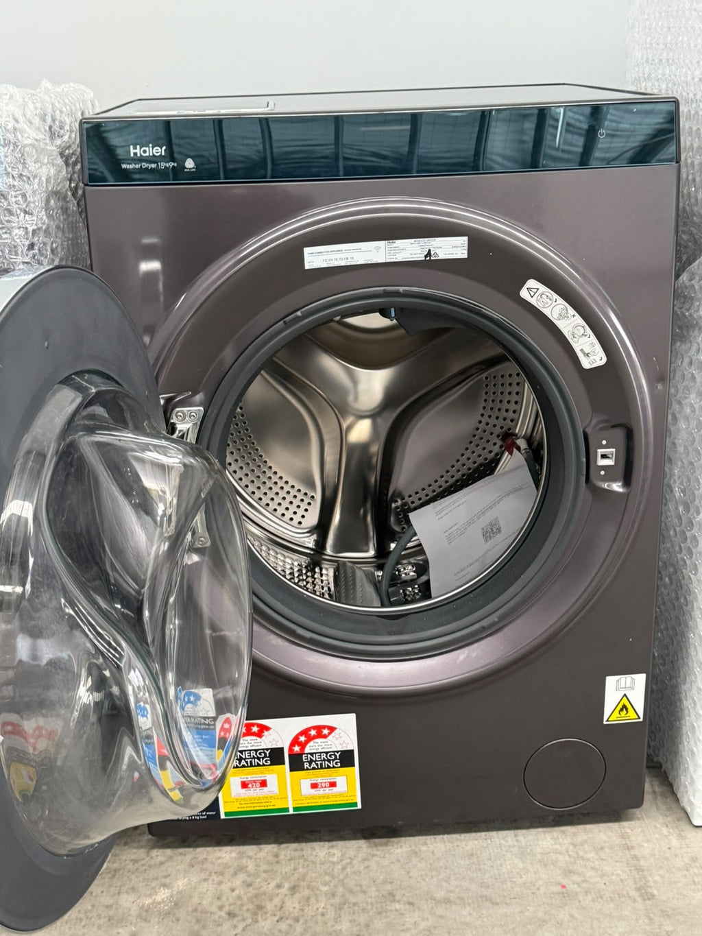 Haier 15kg/9kg 600 Series Super Drum Washer Dryer – Dark