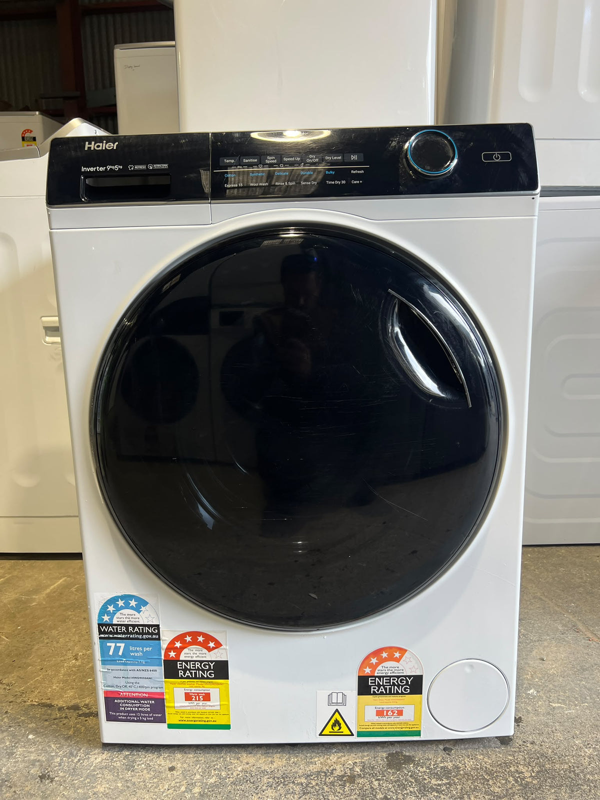 Haier 9kg/5kg 500 Series Front Loader Washer Dryer – White