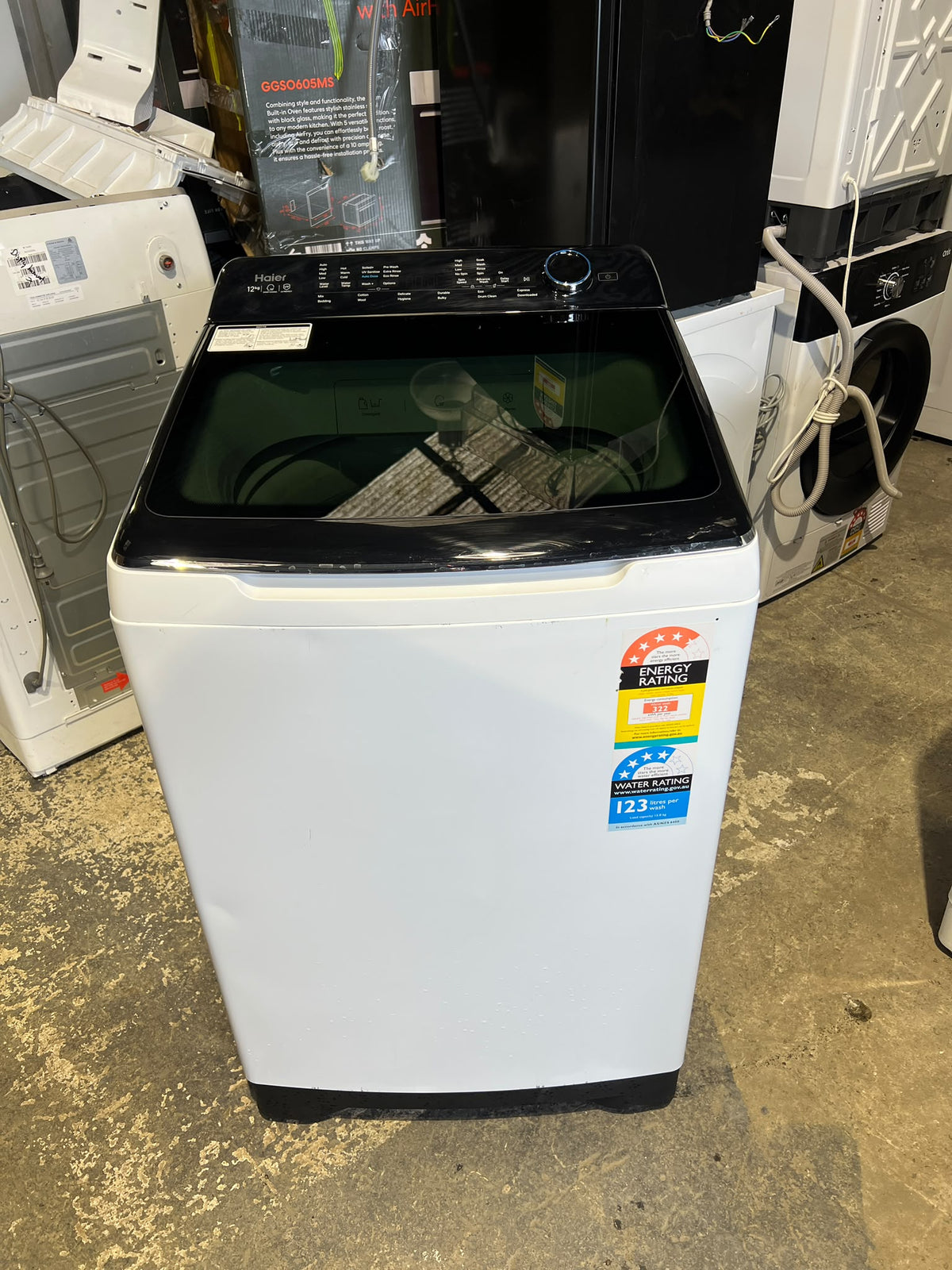 Haier 12kg 600 Series Top Loader Washing Machine with UV Protect – White