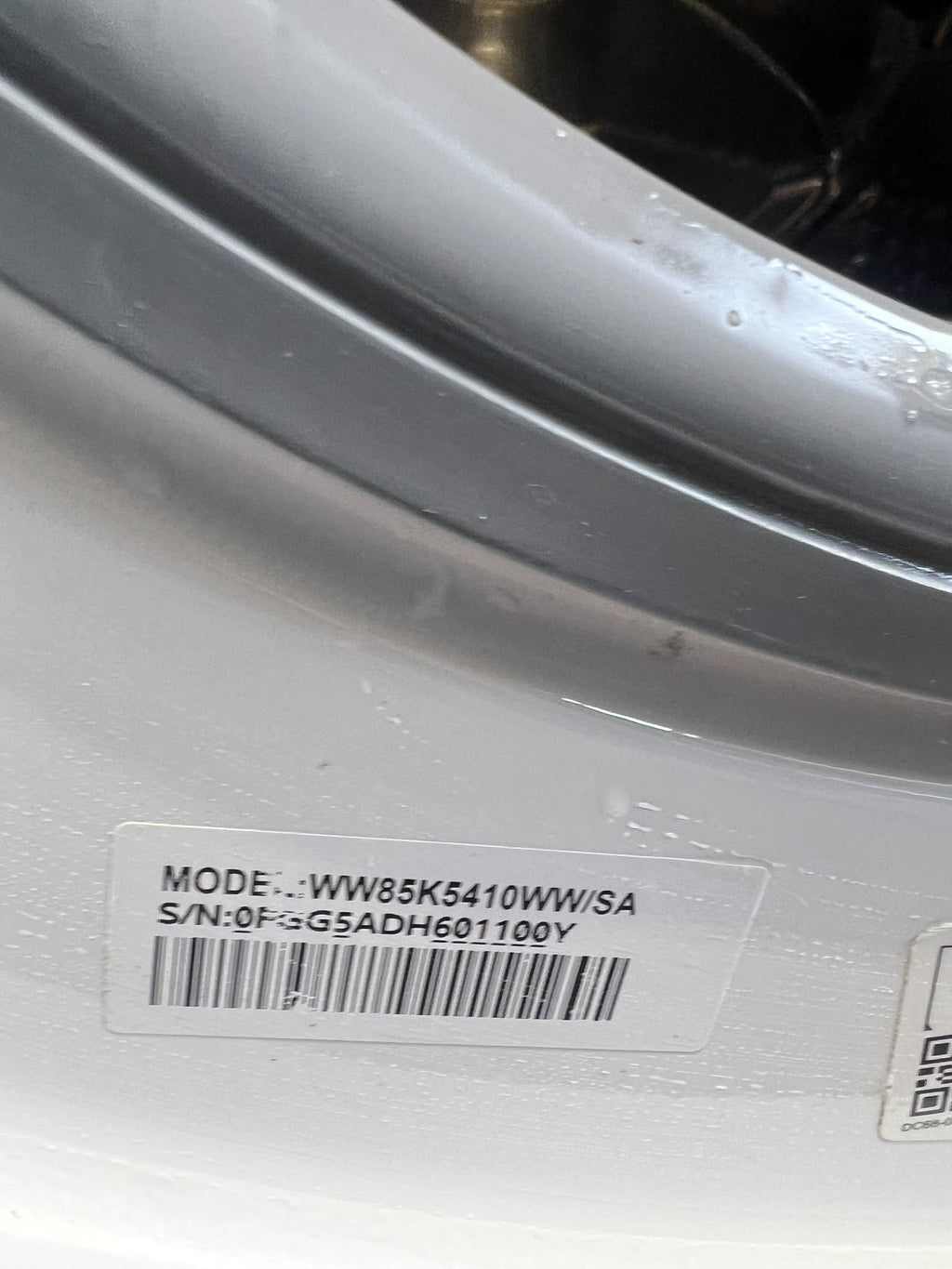 Samsung AddWash 8.5kg Front Load Washing Machine WW85K5410WW - White