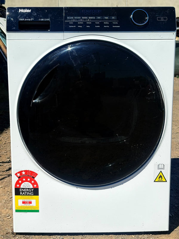 Haier HDHP80AN1 8kg 500 Series Heat Pump Dryer – White