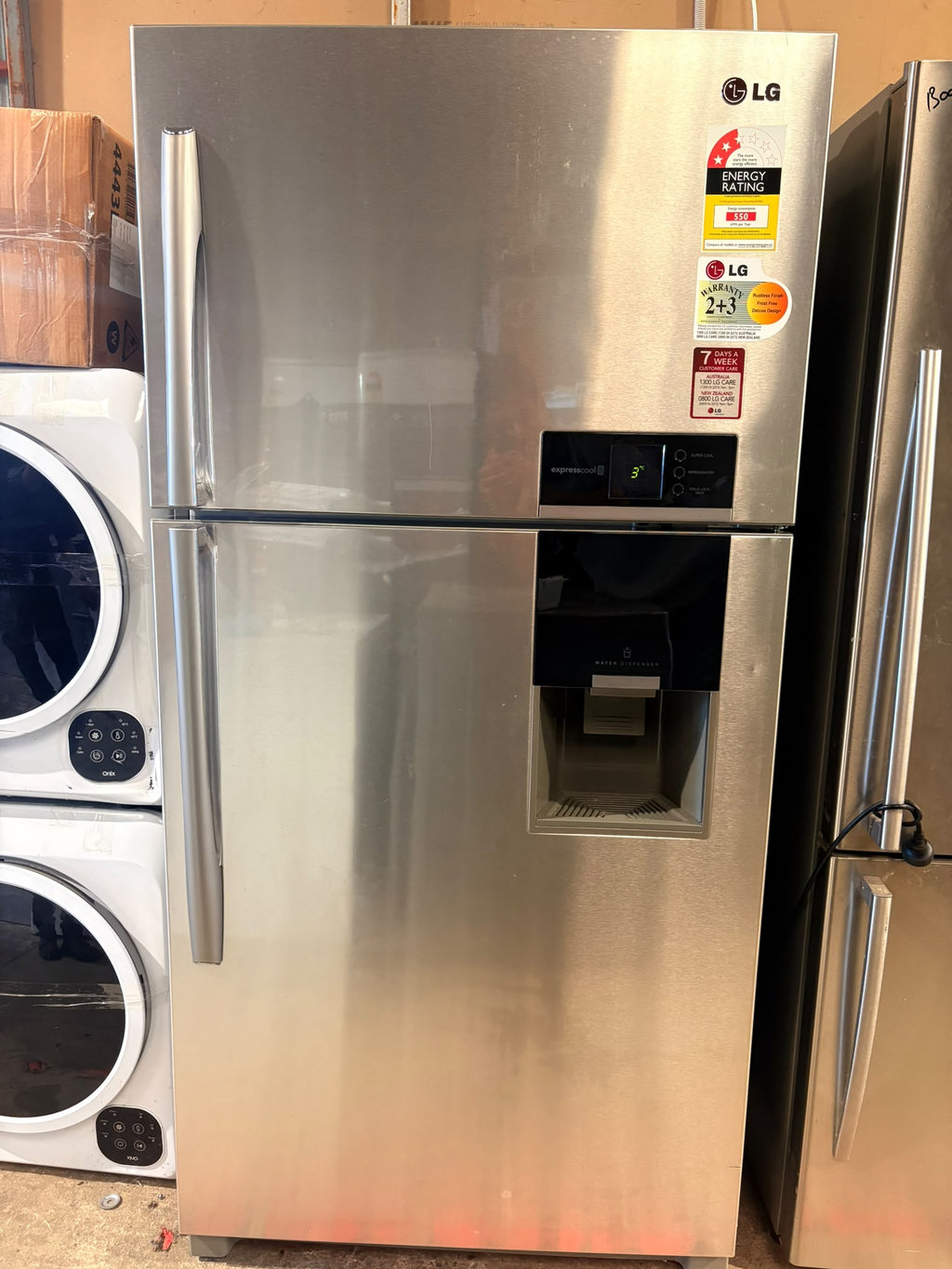 LG GR-559FSDR 564L Illuminar Top Mount Fridge with Water Dispenser