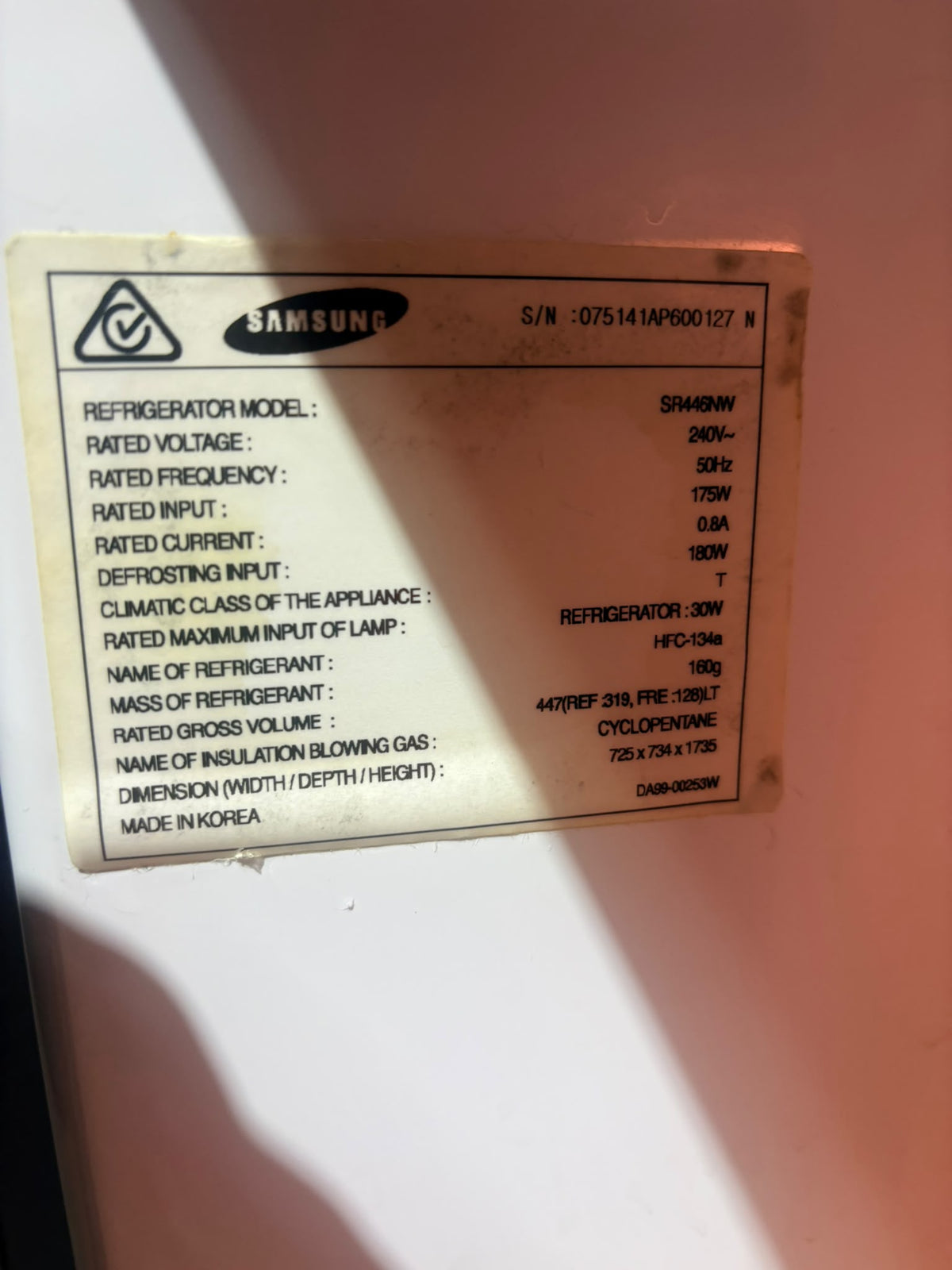 Samsung 447L Gross Capacity Fridge-Freezer