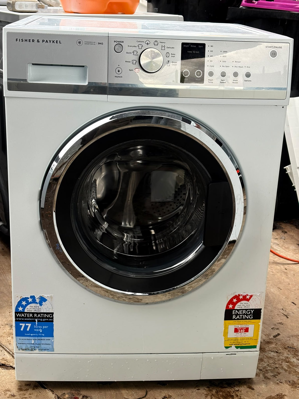 Fisher & Paykel WH9060J3 Series 3 9kg Front Load Washing Machine – White