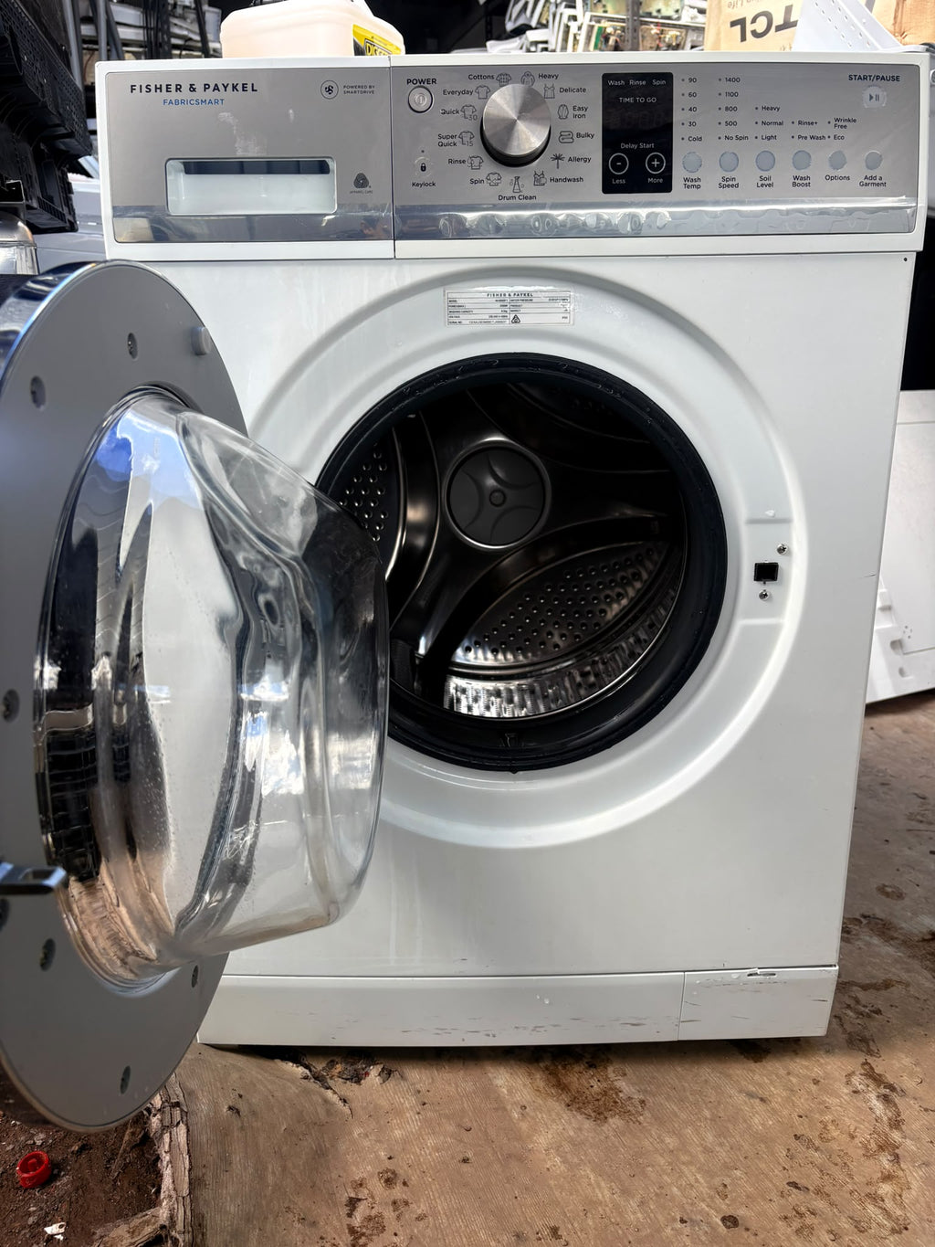 Fisher & Paykel WH8060F1 FabricSmart 8kg Front Load Washing Machine – White