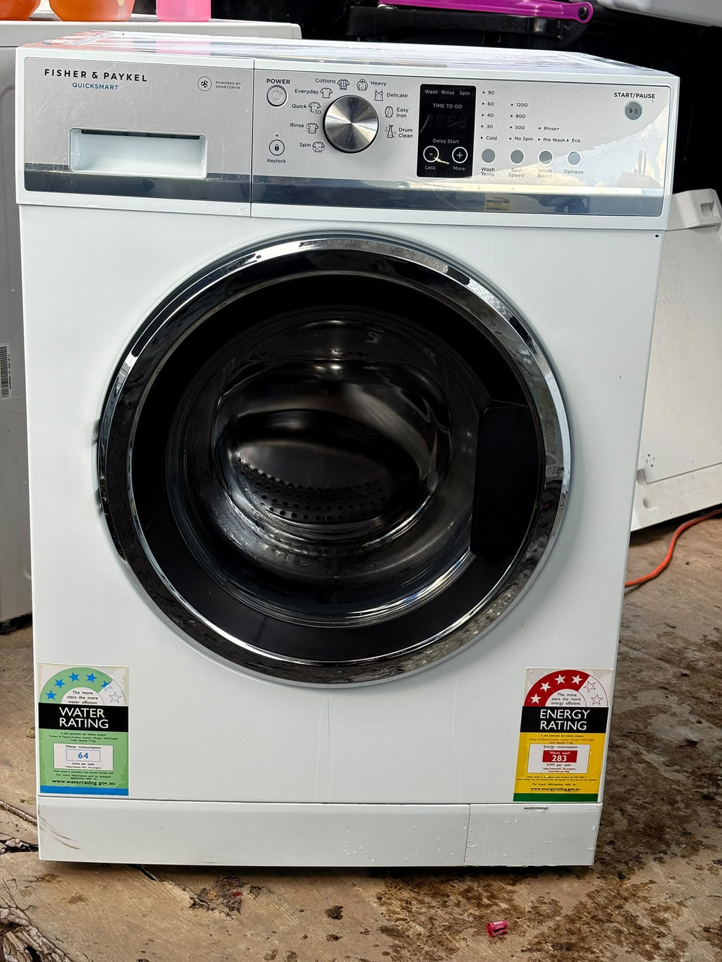 Fisher & Paykel WH7560J3 QuickSmart 7.5kg Front Load Washing Machine – White