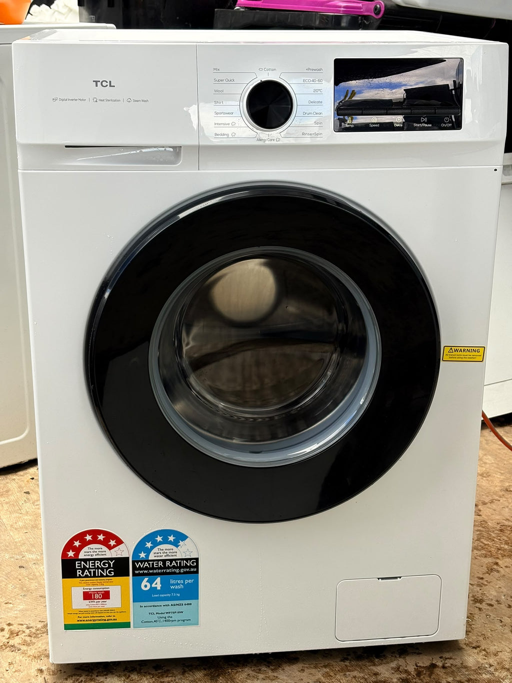 TCL WF75P10W 7.5kg Front Load Washing Machine – White