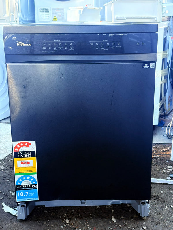 Hisense HSAP16FB 60cm 16 Place Freestanding Dishwasher – Black Steel