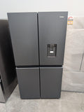 Haier HRF680YPC 623L Quad Door Fridge – Black, Plumbed Ice & Water