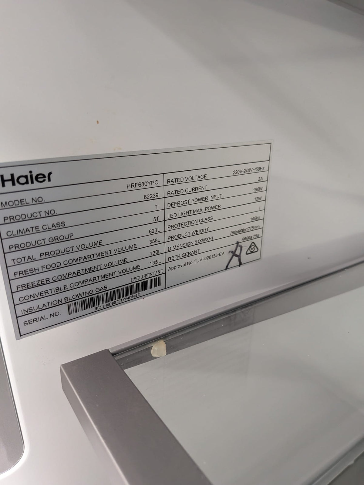 Haier HRF680YPC 623L Quad Door Fridge – Black, Plumbed Ice & Water