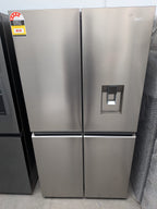 Haier HRF680YPS 623L Quad Door Fridge – Satina, Plumbed Ice & Water