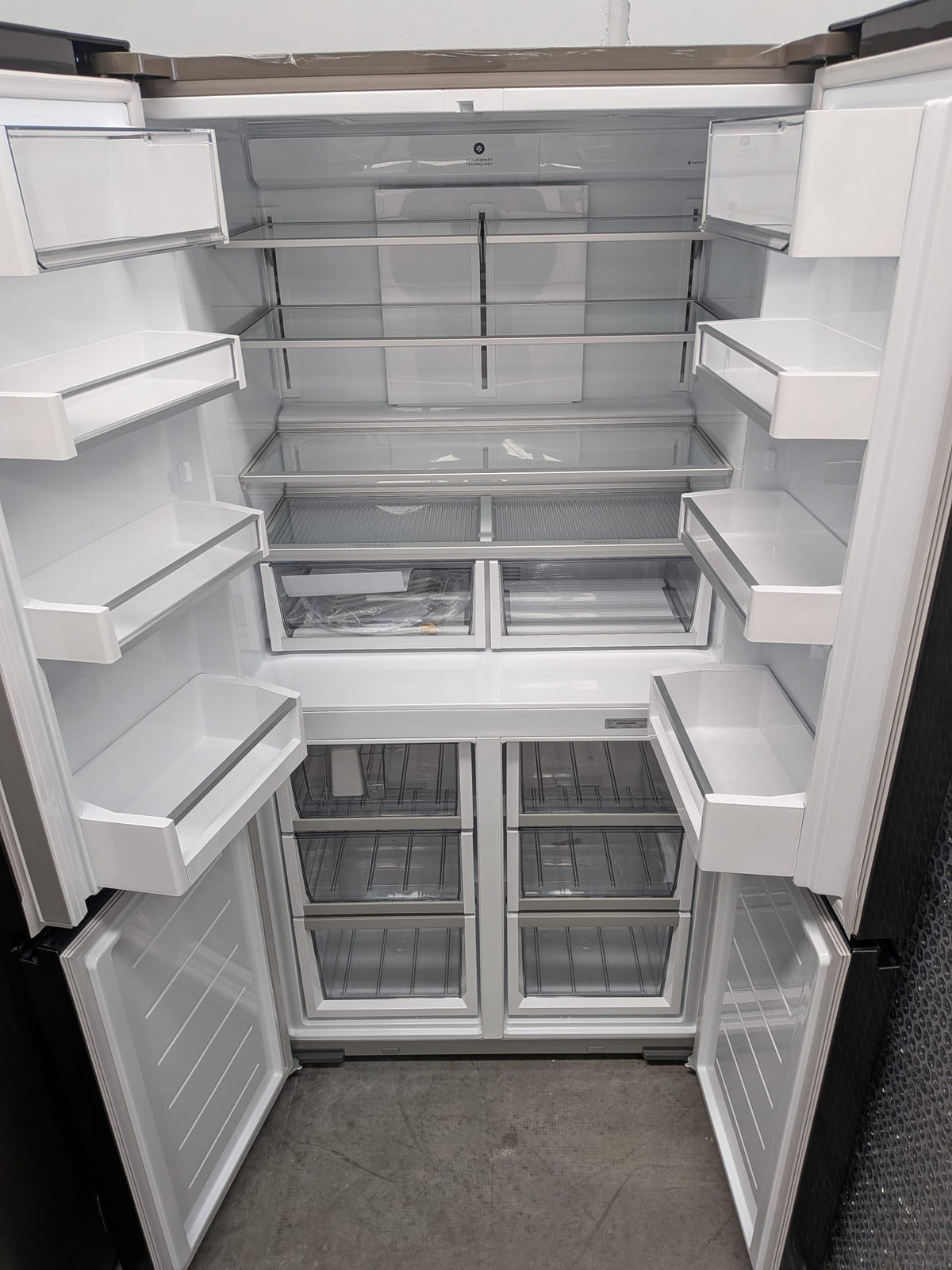Fisher & Paykel RF605QNUVB1 538L Quad Door Fridge – Black Stainless Steel, Ice & Water