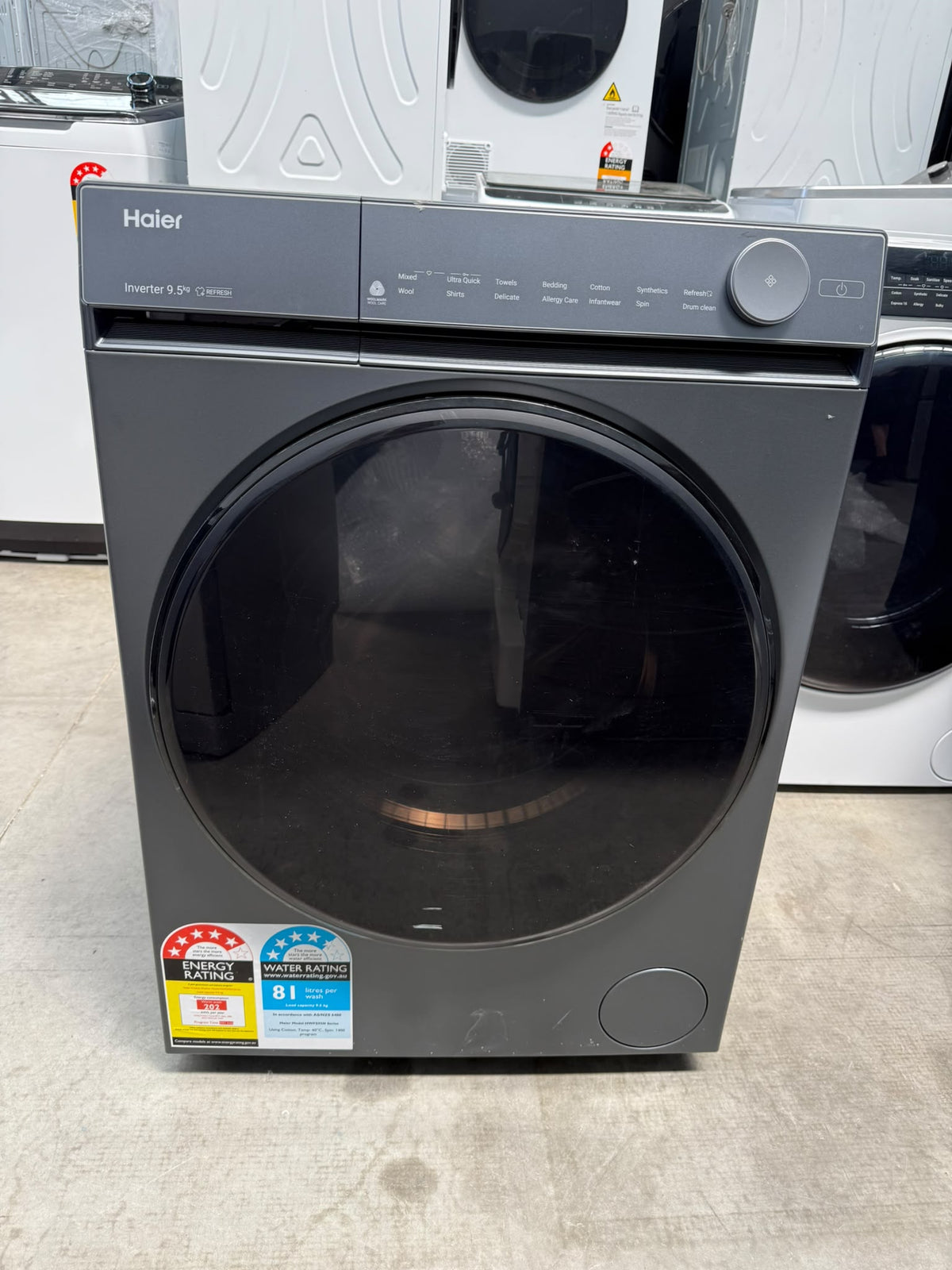 Haier HWFS95NB1 500 Series 9.5kg Front Load Washing Machine – Dark