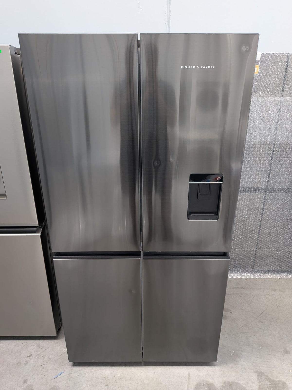 Fisher & Paykel RF605QNUVB1 538L Quad Door Fridge – Black Stainless Steel, Ice & Water