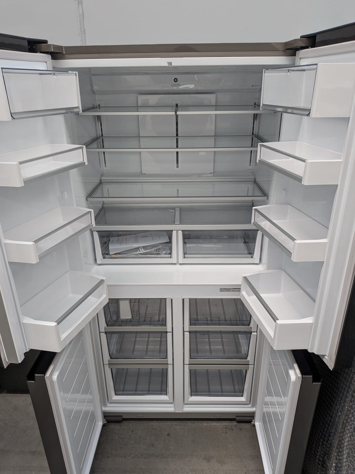 Fisher & Paykel RF605QNUVB1 538L Quad Door Fridge – Black Stainless Steel, Ice & Water