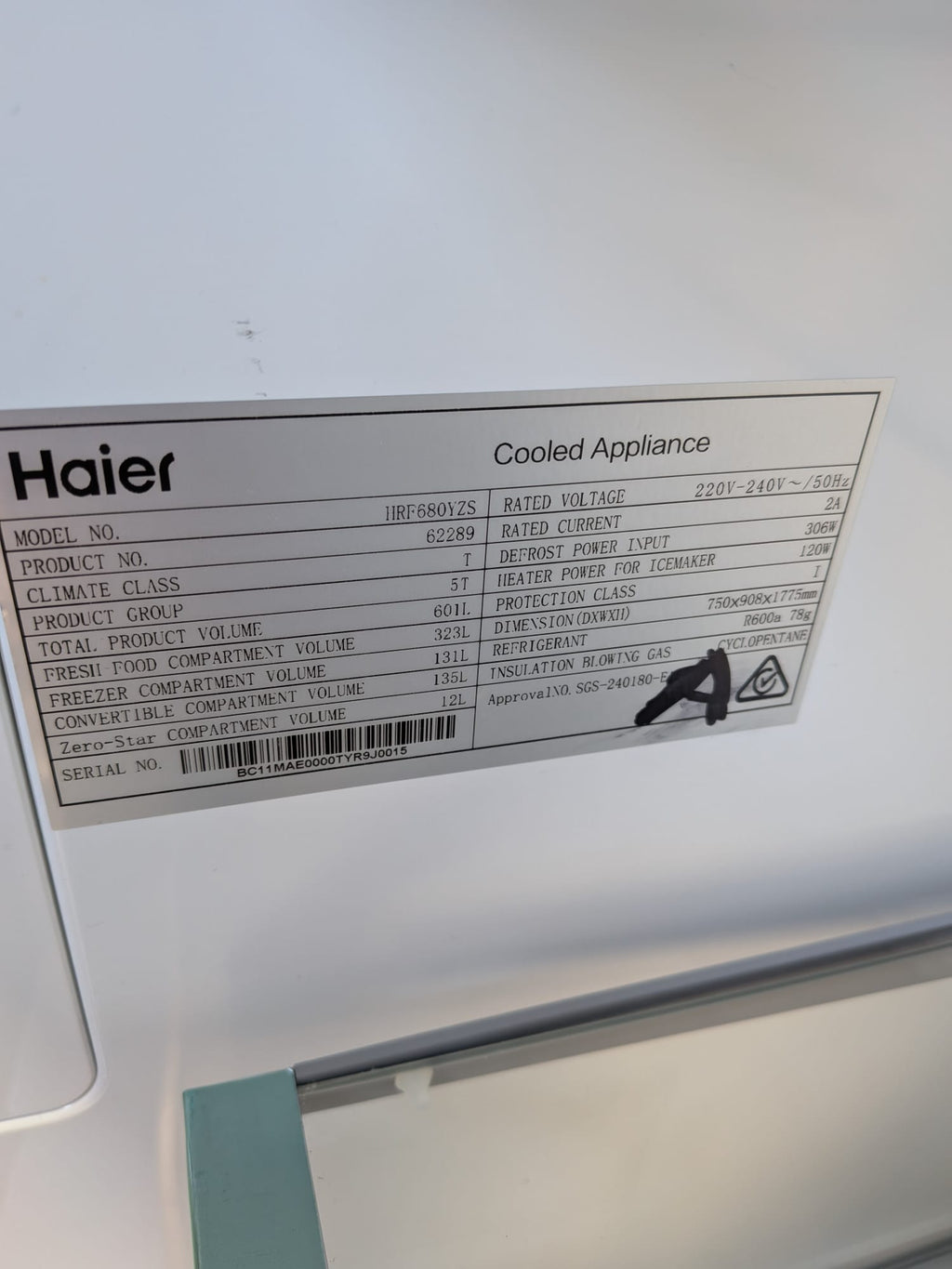 Haier HRF680YZS 601L 600 Series Quad Door Fridge Freezer – Satina