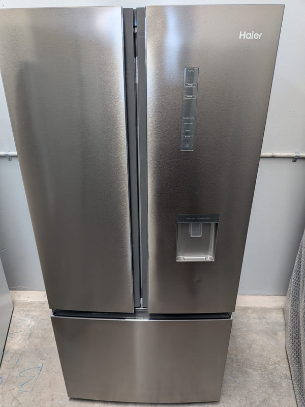 Haier HRF520FHS 489L French Door Fridge – Satina, Non-Plumbed Water
