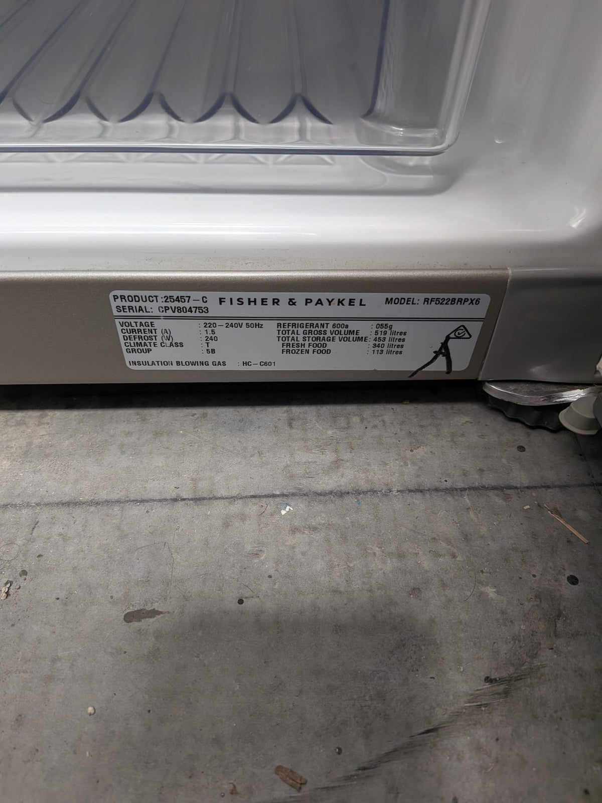 Fisher & Paykel RF522BRPX6 Series 5 494L Bottom Mount Fridge – Stainless Steel