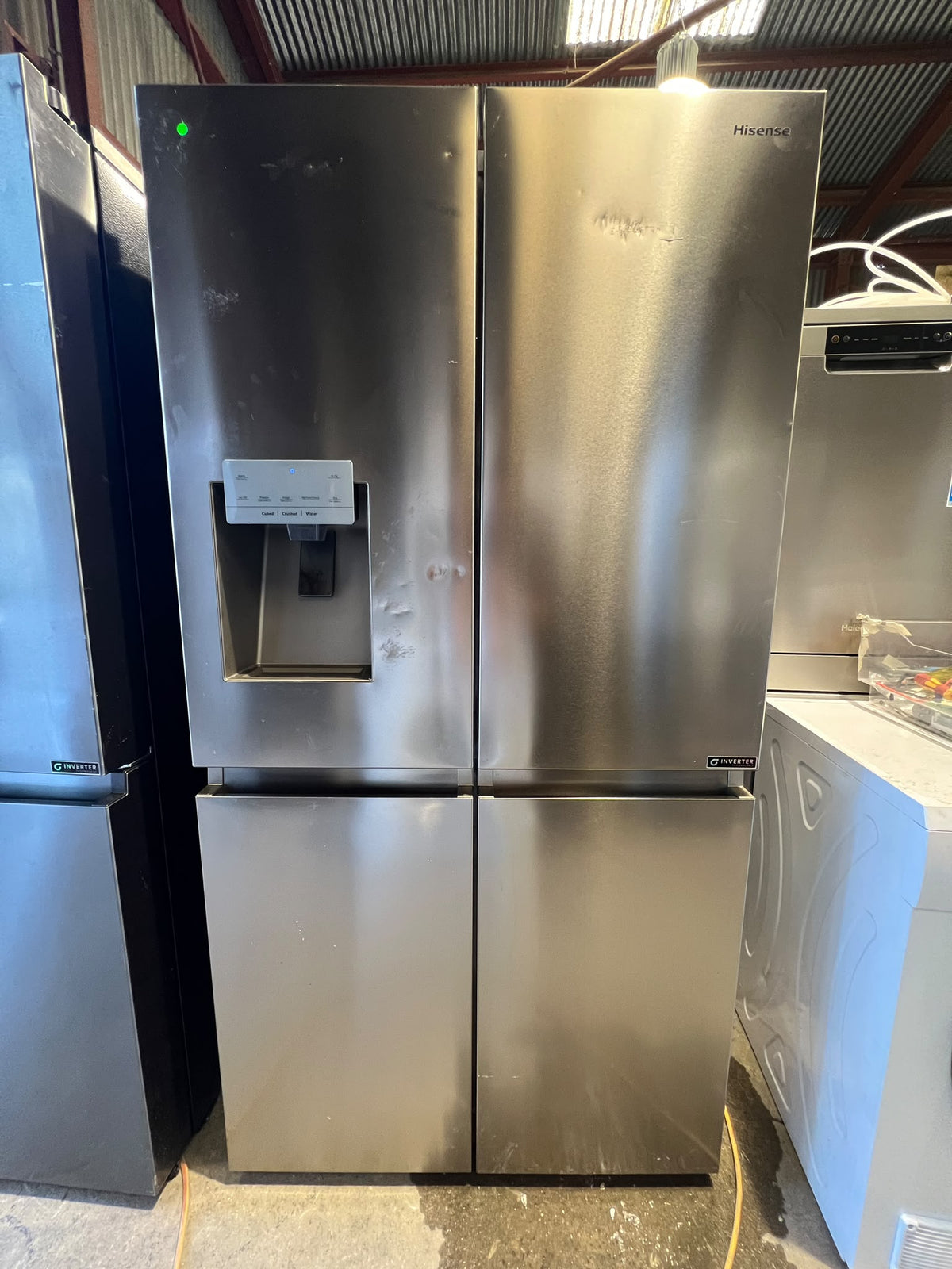 Hisense HRCD586TBWB 585L PureFlat French Door Fridge – Eclipse Dark Steel, Ice & Water