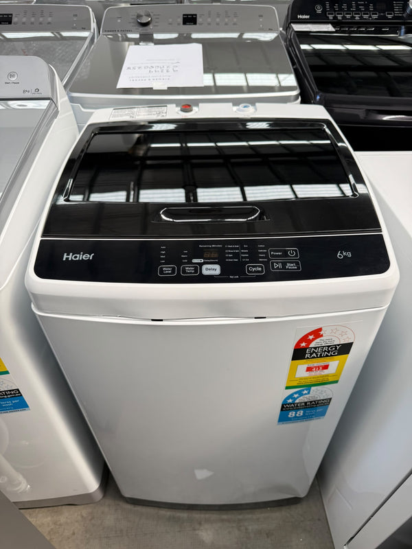 Haier HWT60AA1 300 Series 6kg Top Loader Washing Machine – White
